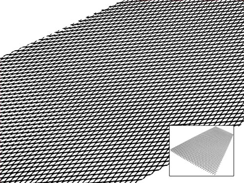 Rejilla de Aluminio para Tuning 33 x 100 cm Color Negro estilo panal abeja universal coches