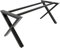 MetaloPro Pied de Table Métal, Robuste Pieds de Table en Acier, Cadre Moderne Pieds de Bureau avec Vis et Protecteurs de Sol pour Industriel Bureau, Salon, Salle à Manger, 170 x 70 x 72cm – Noir