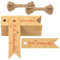 G2PLUS Klein Frohe Weihnachten Geschenkanhänger, Braun Weihnachten Anhänger Geschenk,100 Stk Weihnachten Etiketten, 2x7CM Weihnachtsanhänger Papier zum Geschenke oder Weihnachten Adventkalender Deko