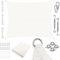 LOVE STORY Toldo Vela de Sombra Rectangular 3x3m Impermeable Oxford Vela, Incluye Kit Montaje para Toldos Exterior, Resistente al 95% Rayos UV para Terraza Balcon Patio Jardín, Crema