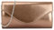 UShopUK Handtasche aus glänzendem Kunstleder, für Braut, Abschlussball, Hochzeit, Abend, Party, Handtasche, bronze, medium
