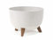 FRANCACOR Maceta MACETERO Redondo con Patas PLÁSTICO con PIÉS Patas Exterior Interior (40 X 20 CMS, Crema)