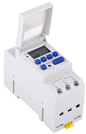 12V Zeitschaltuhr Zeitschaltuhr Für Hutschiene Zeitschaltuhr 12V LCD-Display-Timer, 16 EIN- Und Aus-Einstellungen, Wöchentlich Programmierbar, Allzweck-Timer (12V Englisch)