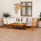 Cozynest Akazienholz Massiv Gartenmöbel 9-TLG. mit Auflagen Lounge Sitzgruppe Sofa Bank Gartenset Sitzgarnitur Gartenbank Gartensofa Creme