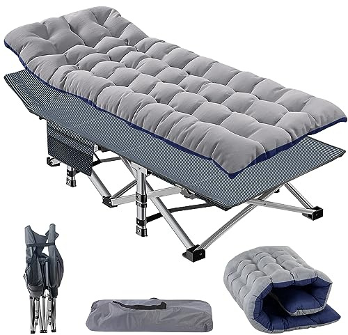 Ryuhic Feldbett Klappbar Gästebett Campingbett mit Matratze | Breite 68cm Tragfähigkeit 200kg Klappbett Mit Aufbewahrungsbeutel, Relax Liege für Strandgärten, Camping, und Entspannung
