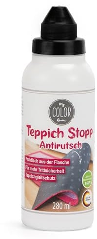 Viva Decor My Color Room Teppich Stopp 280 ml - Transparent - Flüssige Antirutschmatte für Teppich Rutsch Stop - Anti Rutsch Teppichunterlage - rutschfeste Unterlage für Teppiche und Matten