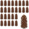 Marooma Kleine Künstliche Tannenzapfen, 100 Stück Weihnachtliche Mini Tannenzapfen aus Kunststoff Ornamente Vasenfüller Zum Basteln Zuhause Drinnen und Draußen Herbst Thanksgiving