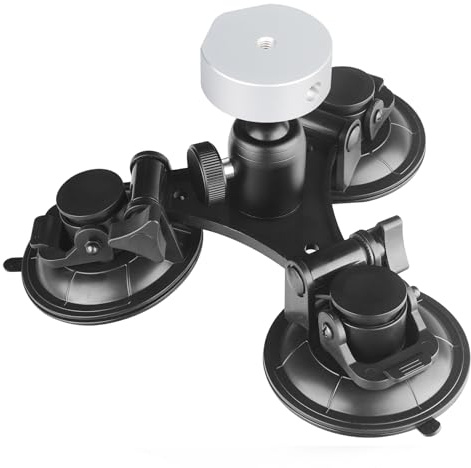 Saugnapfhalterung für Starlink Mini, Schnellentriegelung, Autodachhalterung mit drehbarem Kugelkopf und Aluminium-Barren-Adapter