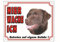 Warntafel Labrador dunkel gelb 12 x 3,5 cm