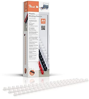 Peach Plastikbinderücken A4-8mm - 45 Blatt - 100 Stück - weiß - PB408-01
