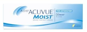 ACUVUE MOIST 1-DAY for Astigmatism Tageslinsen – Tageskontaktlinsen mit -1.75 dpt, Cyl -1.75, Ach 80 & BC 8.5 – UV Schutz, feuchtigkeitsspendend & angenehmes Tragegefühl – 30 Linsen