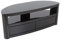 AVF Curved Wood TV Stand - Burghley Affinity 1250mm Floorstand Unit Upto 65 & 60Kg Max TV Weight, Black With Black Glass, Open & Closed Storage