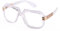 Newbee Fashion Clear Lens Unisex-Adult 80old Schule Rapper Hip-Hop-DJ-Brille Klar/Gold