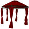 Mojawo Hochwertiger Gartenpavillon Eventpavillon Sonnenschutz Festzelt Zelt Pavillon wasserdicht rund Ø 350cm rot inkl. Seitenteile