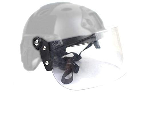 DETECH Taktische Helmbrille Klare Riot Visor Face Shield-Schutzbrille Airsoft Paintball-Zubehör