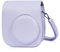 Leebotree Caméra Housse Compatible avec Appareil Photo Instantanés Instax Mini 12/11, Pochette Caméra Sacoche Rangement Protection Cuir PU Lisse avec Bandoulière et Poche Intégrée (Violet Lilas)