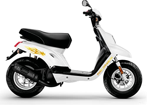 DualColorStampe Aufkleber kompatibel mit Yamaha BOOSTER MBK Deezer FIRE DRAGON DX-SX Zubehör Sticker Motorrad Farbe wählbar COD.M0284 (Gold)