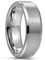 NUNCAD 8mm Ring Silber Herren Damen aus Wolfram Ringe für Hochzeit Verlobung Jubiläum Partnerschaft Gebürstet Größe 65 (20.7)