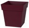 EDA Pot de Fleur Carré Toscane 32 cm - Volume 22 L - 32 x 32 x 32 cm - Rouge Bourgogne