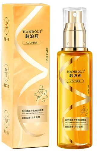 Spray capillaire à l’huile, 100 ml d'huile capillaire parfumée bouclée aux extraits de, Spray capillaire à l'huile brillante pour cadeau hydratant et nourrissant pour femmes hommes amis