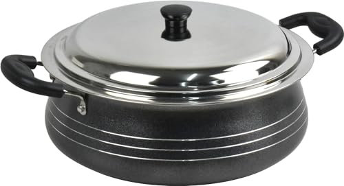 Aluminium Non Stick Gravy Pot Casserole Dish with Stainless Steel Lid 7L