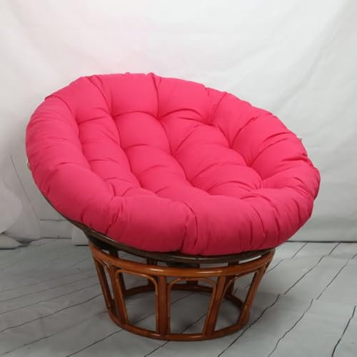 Bettschlange Hängesessel Kissen,Papasansessel Kissen,Lesesessel Rund, Gartensessel Sitzkissen,Papasan Hängesessel Kissen(Stühle Nicht Enthalten),Rose,120x120cm