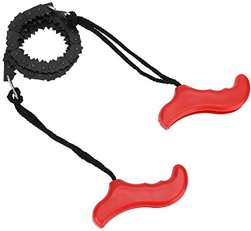 HERCHR Motosega Tascabile con Impugnatura Ergonomica Sega a Mano a Catena Lunga da 48 Cm/18,9 Pollici Attrezzatura di Sopravvivenza All'aperto di Emergenza per Campeggio, Caccia