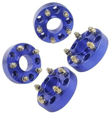 Satz Spurverbreiterung Kompatibel Mit Jeep Für Wrangler JK 2007 2008 2009 2010 2011 2012 2013 2014 2015 2016 2017 4 Stück 5x5 (5x127) 71,5 Mm 1/2-20 Hubcentric Schmiedefelgen Distanzstücksatz(Blue)