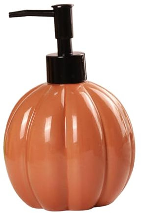 FLCPJGV Seifenspender mit Halloween-Kürbis-Motiv, Flüssigseifenspender, nachfüllbare -Handlotionsflasche für Wohnheim, Wohnung, Zuhause, Orange Schwarz