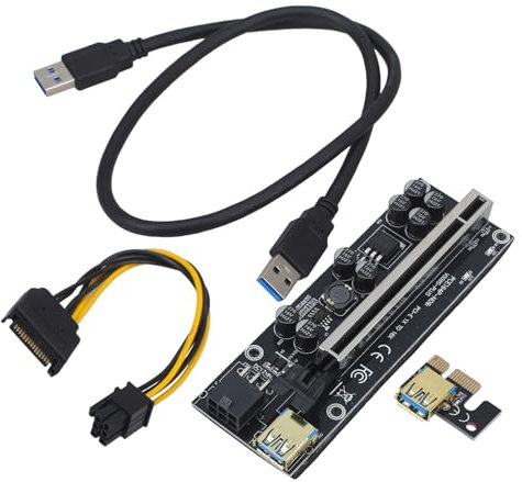QUMIIRITY 1set Pcie Graphics Card Extension Riser Adapter to Connector for Enhanced Gpu Performance Suitable for External Gpu Setups and Mining Applications