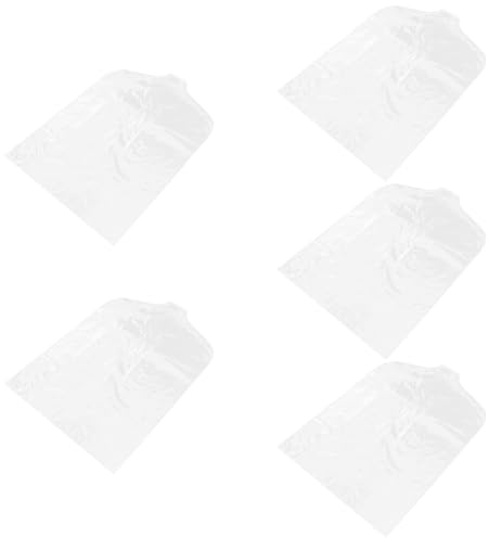 GALPADA 5pcs Plastic Garment Covers 50x70cm Double-layer 18-mil Dustproof Clothing Protectors for Women’s Short Jackets and Suits Hanging Storage