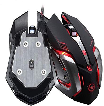 Shot Case - Souris Gamer Metal pour PC ASUS avec Fil USB LED Gaming Universelle Filaire Capteur Optique 6 Boutons