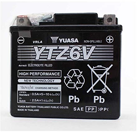 Batterie Yuasa YTZ6-V vorgeladen