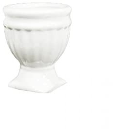 Piccolo vaso coppa in ceramica bianca 8 x 10 cm