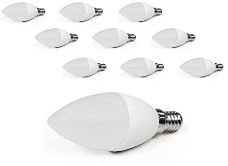 ADAKAT 10er Pack, Dimmbar LED Kerze 7W E14, Flimmerfrei IC-Driver, warmweiß 3000K