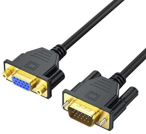 VGA-Verlängerungskabel, Stecker auf Buchse, 15-poliges Verlängerungskabel, HD15-Monitor-Videokabel, unterstützt 1080P Full HD, für Laptop, PC, Projektor, HDTV, Display, 91 cm