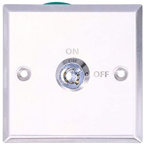 Interruptor de Llave de Puerta, Interruptor de Llave de Seguridad Interruptor de Llave de Emergencia para Puerta para Puerta de Garaje