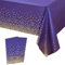 YAAVAAW 2 pièces 137 * 274cm Violet et Or Points Nappes Jetable,Rectangulaire Imperméables Nappe Plastique Décoration de Table pour Anniversaire,Fêtes,Mariages,Pique-niques,Halloween,Noël