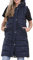 A2Z Ladies Gilet Oversized Hooded Quilted Gilet Padded Long Line Vest - Gilet 800 Navy XXL