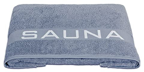 Delindo Lifestyle Saunatuch Colares, XXL Frottee Saunahandtuch für Damen und Herren, Baumwolle, blau, 80x200 cm groß