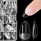 ZIFUTON Capsule Americaine Ongles Court Amande, 240 Pièces Faux Ongles en Gel x Pose Américaine Ongles Transparente Pour Salons de Manucure Et Diy Nail Art-12 Tailles Différentes-Pré-Polie
