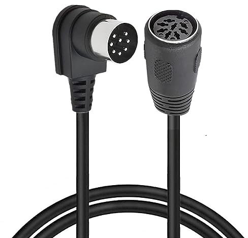 HUHANGGod DIN MIDI 8 Pin Cable, 8 Pin Din Extension Cable Adapter, 8 Pin DIN Male 90Degree to Female Cord Audio Socket for B&O System and PowerLink MK2 Devices (1 Meter)