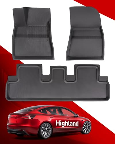 TAPTES Fußmatten für 2024 Tesla Model 3 Highland, Allwetter-Fußmatten für Tesla Model 3 Highland 2024, 2024 Zubehör für Tesla Model 3 Highland, Zubehör für 2024 Tesla Model 3 Highland