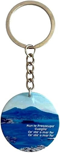 B.a.u.q.o.o. Portachiavi Mare Fuori Serie Tv Gadget Canzone O Mar For Sfondo Vesuvio Napoli Penitenziario Minorile Gadget Mare Fuori Accessori Idea Regalo Natale