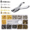 lafomukea Ledernieten Set, 180 Sätze Hohlnieten mit Nietenzange und Lochzange, Set Metallniete, Gürtelschrauben Schraubnieten für Leder, für DIY Handwerk Reperatur Dekoration Kleidung