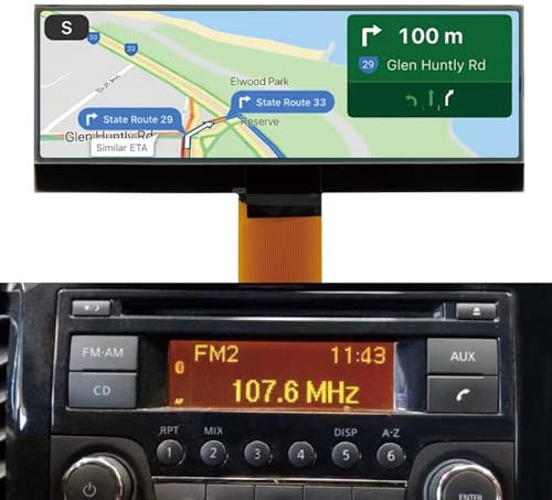 NV200 Autoradio LCD Schermo per Nissan, per Qashqai, per Juke, per Micra, per Navara NV200 86KK2U00SC975YHH13FFO Lettore Radio LCD Display(123 x 36 pixel)
