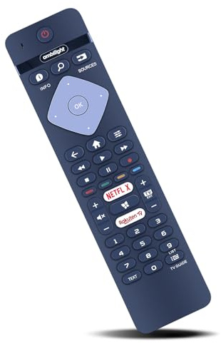 MOVHEIYL BRC0884301/01 Universal Ersatz Fernbedienung für alle Philips TV für Ambilight LCD LED 3D HD Smart TV mit Ambilight-Taste