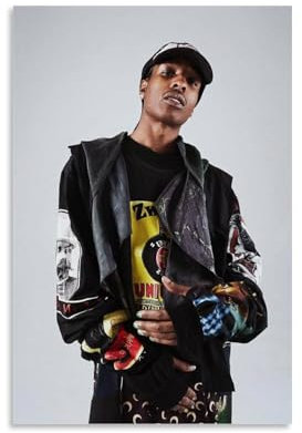 A$AP Rocky Wasserfeste und schmutzabweisende dekorative Gemälde, High-Definition-Poster, geeignet für mehrere Szenarien in Wohnzimmer, Schlafzimmer und Büros, ungerahmt, 60 x 90 cm