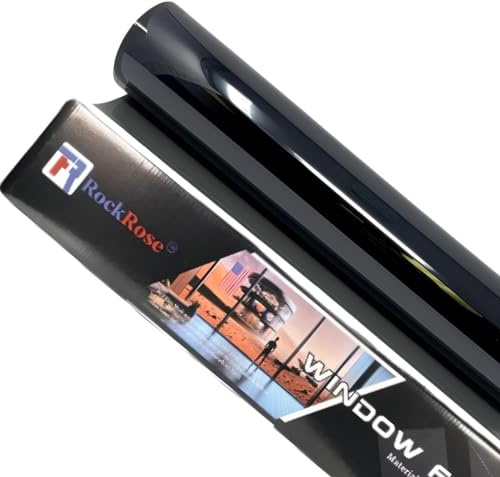 RockRose 50 % Premium Carbon Autofenster-Tönungsfolie, 50,8 cm x 1,5 m, 2-lagig, anthrazit, UV-Schutz, hitzeblockierend, für Auto oder Zuhause, Klebefolie, leicht schrumpfend, Plotterfreundlich, Pro
