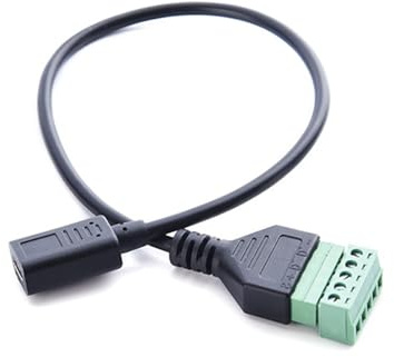 Lerpwige USB Anschlusskabel Typ C USB Buchse Auf 5-polige Schraubklemmen. Kabeldesigns Für Einfache Einrichtung Und Verbesserte Verbindung. Schraubklemmen Adapter
